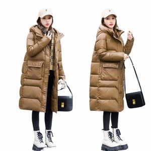 2023 Winter Hohe Qualität Unten Parka Frauen Mit Kapuze Dicke Kappe Jacke Weibliche Neue Lg Verdickung Warme Knie-länge Mantel l309 0921#