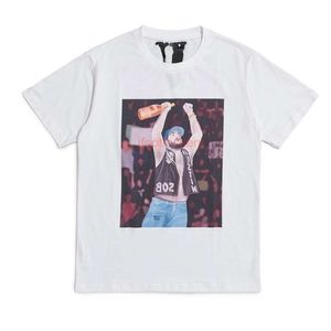 Męskie koszulki Polo Garnment Factory Cargo Tide marka Wysokiej jakości Vlonely Digital Spray Portret Mężczyźni i kobiety miłośnicy tej samej t-shirtu bawełnianego Fob