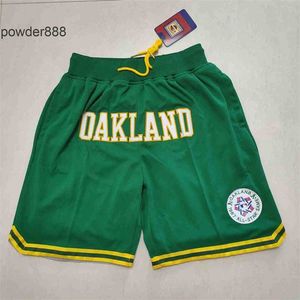 Szybka haftowane szorty mężczyzn Szybkie 1987 All Star Team Green American Style Spods Basketball Spods Student Sports Casual