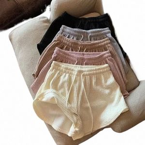 Frauen Shorts Sommer Hohe Elastische Spitze Up Kordelzug Breite Bein Schweiß Kurze Shorts für Frauen Frauen Kleidung Frauen Shorts U1Nr #