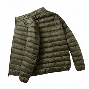 2023 Men Winter Coat Fi Hooded White Duck Down Jackets Plus Size Ultralight Down Coat Portable Slim Down Parkas K5QG#
