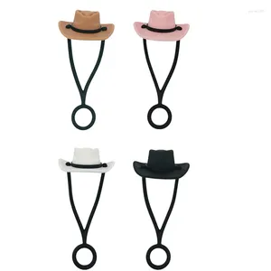 Men's T Shirts 4 Pack Silicone Cowboy Hat Straw Covers Cap Compatible With Cup 30 40 Oz Söt rolig Tumbler Topper Hållbar