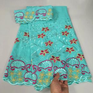 Albums Lafaya Swiss Voile Lace Fabric 2023 Latest Nigerian Embroidery Fabric African 100% Cotton Dubai Style for Party Dress 7yards