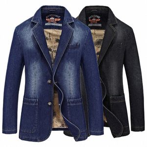 Denim Blazer Mens Jeans Jacket Autumn Slim Fit Coat Winter Windbreaker Cowboy Topps Male Jackets Big Size 4xl Jaqueta Masculina 10pb#