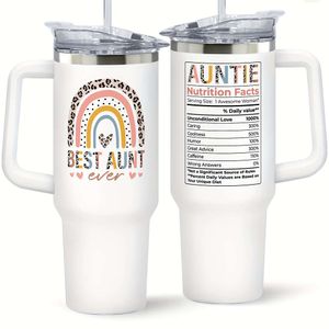 1pc, yeğenden hediye, yeğen teyze doğum günü hediyesi, Sevgililer Günü Yeni Teyze için Sevgililer Günü Hediyeleri, Teyze Olmak - 40 Oz Tumbler