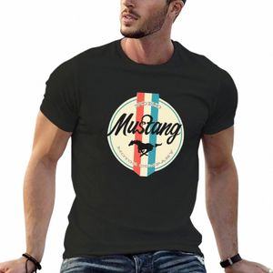 T-shirt Mustang Korean Fi Sublime Plain Plus Rozmiar męski odzież 729Y#