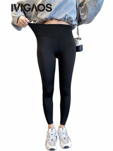 Bivigaos Spring New Leisure Shark Leggings Pants Women's Slim Tight-passande Elastic High midja Black Sports Fitn Leggings U3F6#