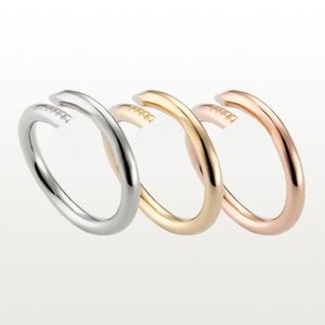 Projektant paznokci luksusowa biżuteria midi love tylko pierścień dla kobiet stal tytan stalowy złoto pozłacane modne akcesoria Ne339b