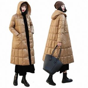 2023 novas mulheres com capuz lg parka jaqueta de inverno casual solto para baixo cott casaco parkas feminino solto grosso quente neve usar casaco l550 #