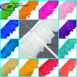 Accessories 10 Yards 1517cm 30color Natural Goose Feather Trim Bride Wedding Party Decoration Feather Ribbon Fringe Diy Clothes Accessories