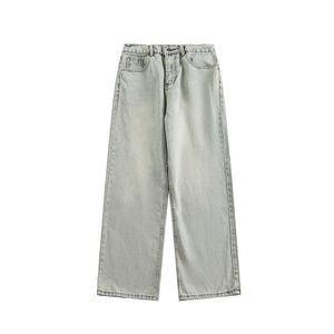 CATTEE New American Trendy Washed Straight Leg Jeans for Men's Versatile Loose and Simple Casual Pants Trendy