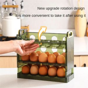 Racks de geladeira caixas de ovos bandeja reversível preservação casa geladeira porta lateral manter fresco rack armazenamento acessórios cozinha