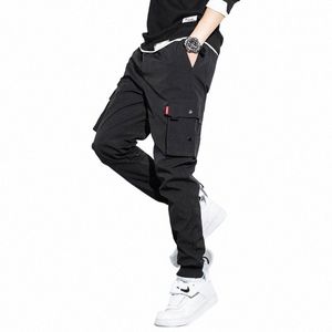 Summer Men's Casual Pants Thin Soft Soft Elasticity Lace-up midja Solid Color Pocket Applique Korea Gray Black Work Trousers Male H6P6#