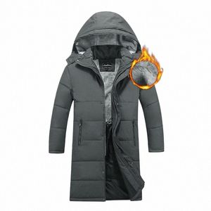 2023 uomini di inverno di colore solido Cott in pile caldo staccabile con cappuccio Parka da uomo antivento all'aperto casual di grandi dimensioni Parka maschile 4XL 31Ic #