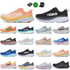 Hokka Running Shoes One Clifton 8 9 Carbone X2 X3 Bonedi 8 White Sneakers Black Coastal Sky Vibrant Orange Shifting Sand Airy Women Men Outdoor Jogging Trainers