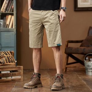 Men's Shorts 2024 Summer American Heavyweight Retro Workwear For Men Instagram Fashion Slim Fit Casual Half Pants Youth Male Wear