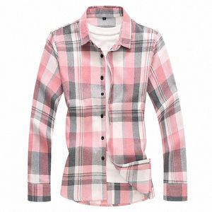 Marca Per il 2023 Primavera Autunno Lg Maniche Nuova Flanella Stile Coreano Oversize 6XL 7XL Camicia per uomo Plaid Harajuku Abbigliamento 16ub #