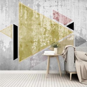 Bakgrundsbilder Milofi Anpassad stor tapet Mural Cement Wall Abstrakt Geometrisk bakgrund