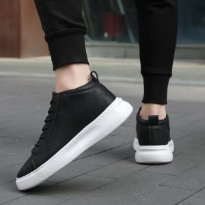 Schuhe Schuhe für Männer Fashion Casual Sports Schuhe Männliche Turnschuhe mit echtem Leder 2023 Neue Flachlaufschuhe Großgröße 3946 Weiß