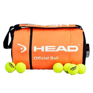 Väskor Head Tennis Ball Bag Single Shoulder Tennis Racket Ryggsäck Stor kapacitet för 70100st Balls Outdoor Training Equipment