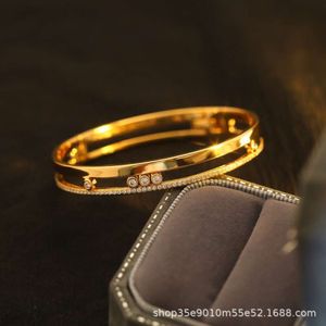 Designer v نسخة عالية نصف ممتلئة من الماس Double Rose Gold Bracelet Gold's Goldance Gold's Gold's Gold Gold