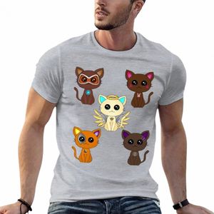 cute Overwatch Gaming Cats T-Shirt blanks cute clothes plain white t shirts men y1Wo#