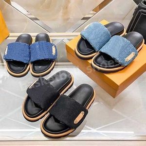 Designer piscina travesseiro chinelo feminino masculino conforto plano mules slides acolchoados frente sapatos piscina travesseiro conforto sandálias tamanho 35-45