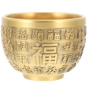 Skålar mässing ornament kinesisk skål erbjudande skrivbordsförmögenhet bassäng pengar skatt godis