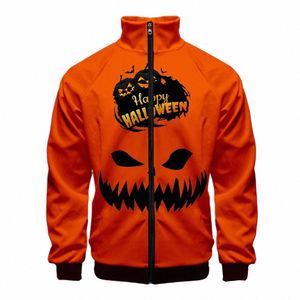 halen Festival Pumpkin Fear 3d Jaqueta de beisebol Homens Mulheres Moletom Tops Lg Manga Zip Up Boy Girl Hoodies Jaquetas 4XL 44Ic #