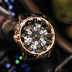 Officiell autentisk tolv runda bord Knight Roger Dubit Watch Mens National Style Luxury 12 Hour Series