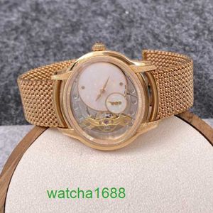 Moissanite AP Wristwatch 77244or.gg.1272or.01 Millennium Series 18K Rose Gold Frost Gold Opal Stone Manual Mechanical Womens Watch