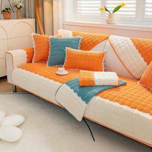 Чехлы на стулья, вельветовая утолщенная подушка для дивана, нескользящая ткань, чехол для мебели для гостиной, универсальная наволочка на спинку, четыре сезона
