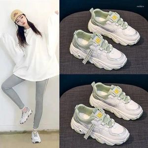 Casual Shoes 30 2024 Spring Wave Bottom Dad Women Ins Fashion All-Match Mesh Breattable Sneakers Subnet Red Women's