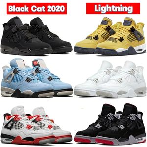 boot 4s 4 Scarpe da basket firmate University Blue Black Cat White Oreo Scarpe da ginnastica da uomo Tour Yellow Bred Fire Red Shimmer Pure Money Metallic