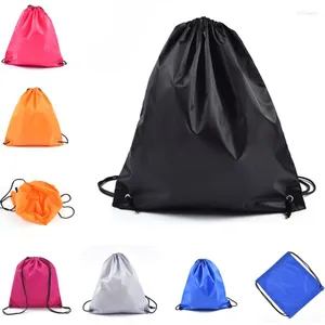 Sacos de armazenamento à prova dwaterproof água cordão oxford saco de pano sólido brinquedos organizador sapatos de viagem lavanderia lingerie bolsa de maquiagem