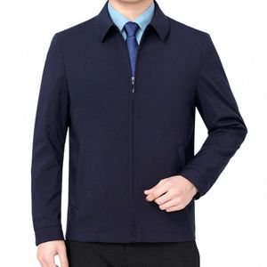 Mężczyźni Ubrania Mężczyźni Stylowa odzież męska męska kurtka Busin Slim Fit Solid Color LG Sueve Cardigan C6iz#