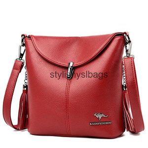 Bolsas de ombro novo estilo retro inverno couro bolsas luxo e bolsas senhoras designer feminino crossbody para 2023 h240328