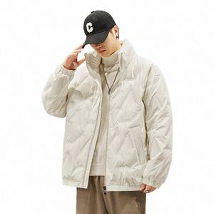 Kış Erkekler Beyaz Ördek Sıradan Ceket Jutdoor Sports Sıcak Durgun Yaka Ceket Kayak Giyim Dağcılık Giyim 92zz#