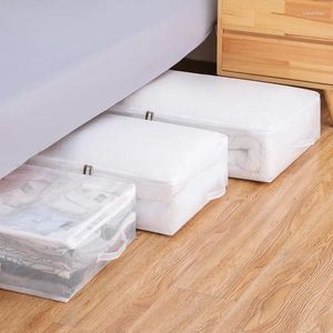Storage Bags PVC Bed Bottom Bag With Large Capacity For Shoes Clothes Dustproof Shoe Box Foldable And Organized