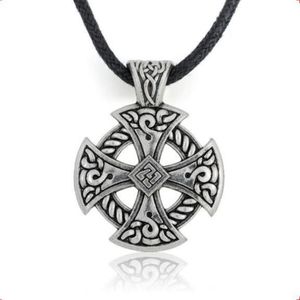 A29 Vintage Style Religious Cross Knot Totem Attractive Viking Necklace for Men and Women274R