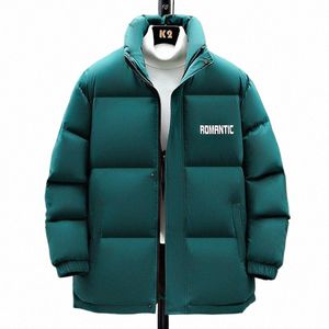 Vinter 2021 varumärke Parkas Solid Par Cott Coats Casual Stand Collar Warm Down Puffer Jackets Men/Ladies Top Drop Ship H3WG#