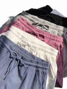 Shorts femininos verão casual sólido cordão shorts cintura alta solto shorts para meninas macio fresco feminino curto S-3XL p03x #