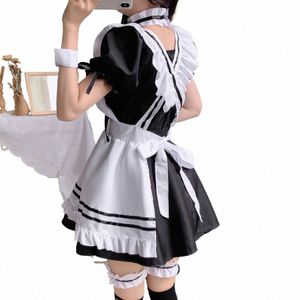 kvinnor härlig piga cosplay kostym kort ärm retro piga lolita dr söt japansk fransk outfit cosplay kostym 5xl o5m5#