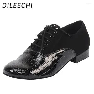 Scarpe da ballo DILEECHI da uomo con stampa coccodrillo PU latino moderno per adulti ballo da sala quadrato amicizia festa scarpa