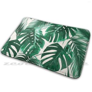 Halılar Beyaz Palmiye Yapraklar Maske Yumuşak Slip Slip Mat Halı Halı Yastık Palms Bitkileri Banana Hindistan cevizi Ağacı Ağaçları Jungle