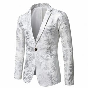 Alta qualidade blazer masculino coreano editi tendência elegante fi simples busin casual festa desempenho cavalheiro terno jaqueta x2HM #
