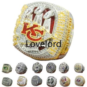 تصميم بطولة Super Bowl بطولة Luxury 14k Gold KC Team Rings for Men Women Diamond Sport Jewelry