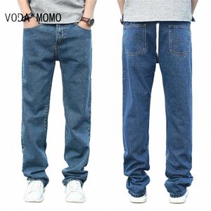 2022 Spring Summer Men's Thin Straight-ben Löst jeans klassisk stil avancerad stretch baggy byxor manliga breda ben jeans byxor l6gw#