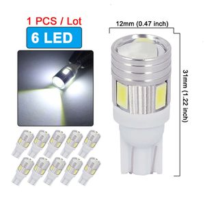 Upgrade 10 PCS Car LED Signal Light T10 W5w 5W5 194 Bulb 12V 7000K White 5630 SMD Auto Interior Dome Reading Door Wedge Side Trunk Lamps