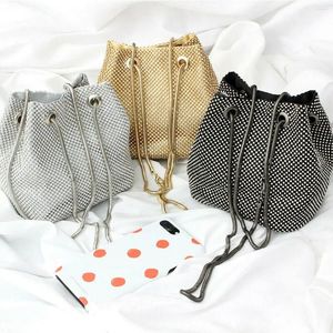 Shoulder Bags 2024 Luxury Evening Bag Women Bucket Handbags Diamond Lady Wedding Party Pouch Small Totes Bolsa Feminina